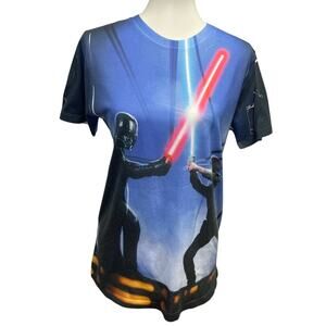 Star Wars Small Darth Vader Luke Skywalker 100% Polyester Short Sleeve Tee Shirt